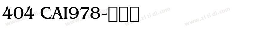 404 CAI978字体转换